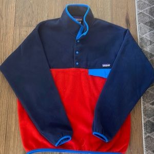 Mens XL pullover Patagonia blue/red